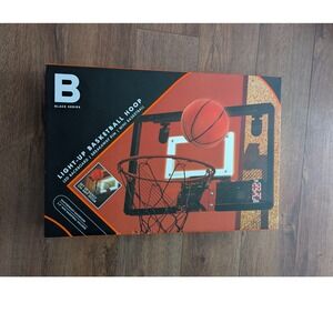 Black Series Light-Up Basketball Hoop LED Backboard Breakaway Rim Mini Ball NEW